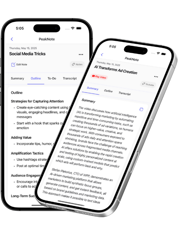 AI Summaries and Outlines